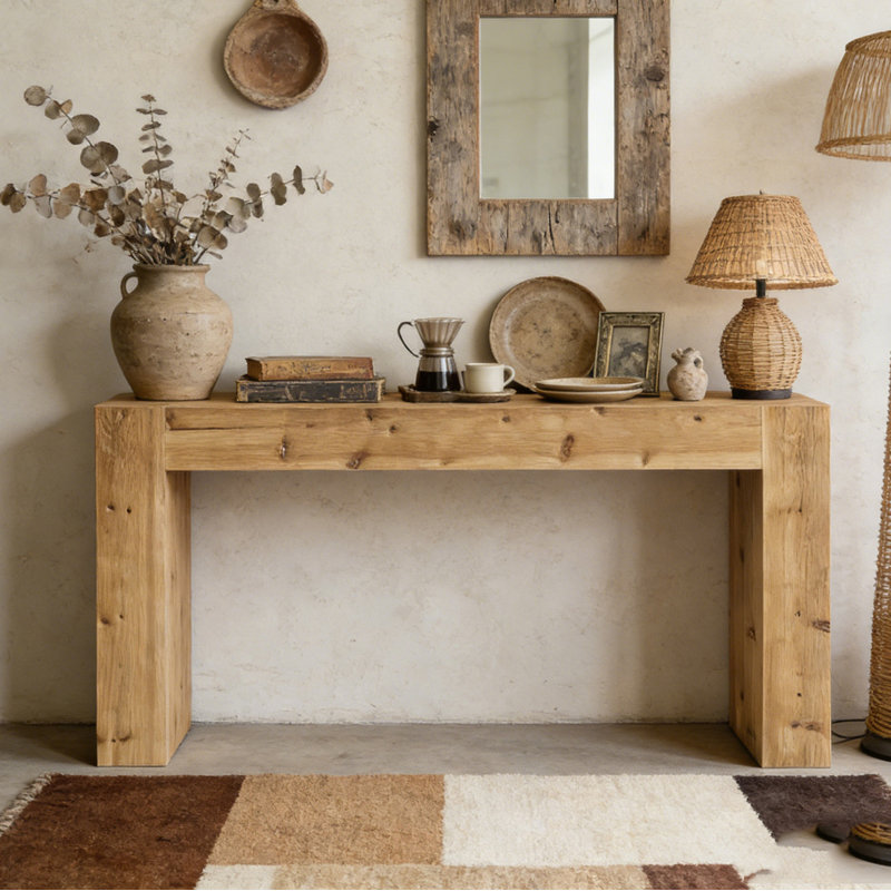 Minimalist Design Hallway Table,Console table, Brown