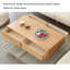 Table basse rectangulaire simple en bois massif-1151591301