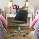 Task Chair Office Desk Chair Make Up Chair With Wheels(Set Of 2)