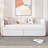 Twin Size Upholstered Daybed With Ergonomic Design Backrest And 2 Drawers-359746948