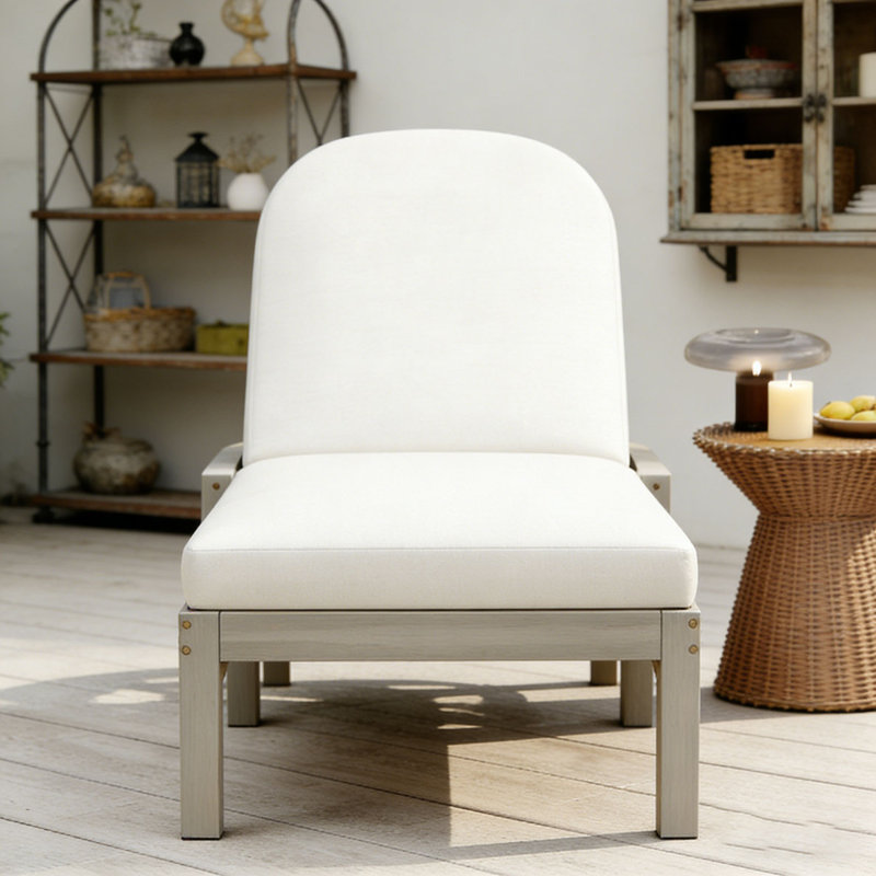 Chaise longue d'extérieur, Gris