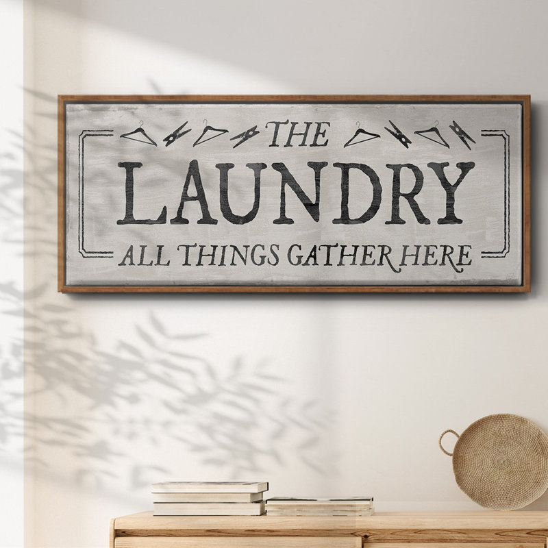 Laundry Gathers- Framed Canvas