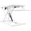 Station de travail blanche à hauteur réglable avec plateau à clavier, vérin pour bureau d'ordinateur portable à mouvement contrôlé, pour ordinateur portable, plateau sur mesure