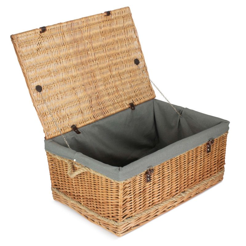 Bay Isle Home Tabit Wicker Decorative Basket, Grey