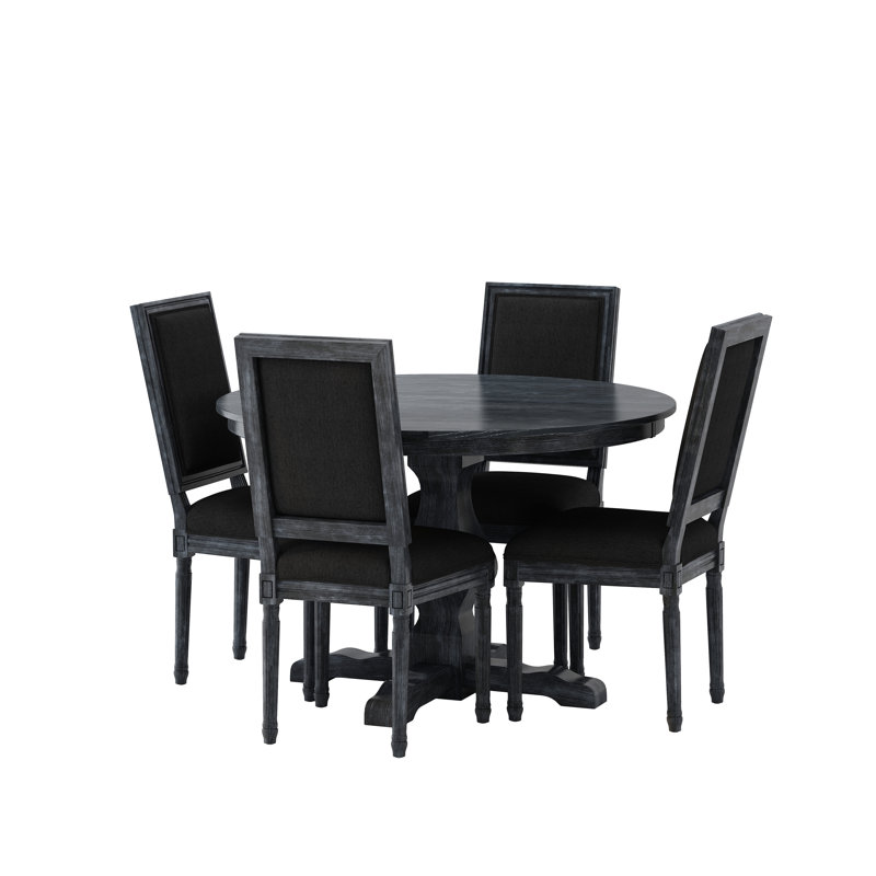 Ensemble repas pour 4 personnes Burnley, Gris, Gris, Gris / noir