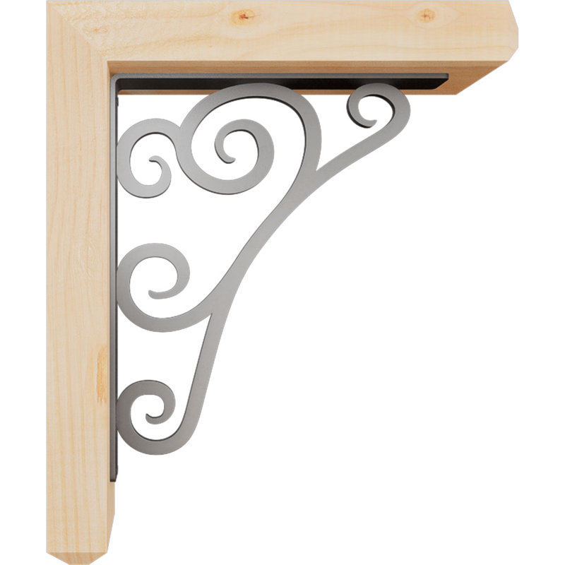 Support de fer simple de 2 po d'épaisseur Tristan, H 19 po x P 16 po, Sapin de Douglas de l 3 1/2 po x T 2 po (lisse)