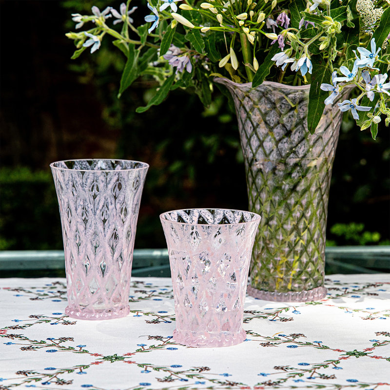 Trellis Tumbler, 14 Oz., Blush