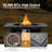 Square Steel Propane Smokeless Fire Pit Table with Hidden Fuel Tank