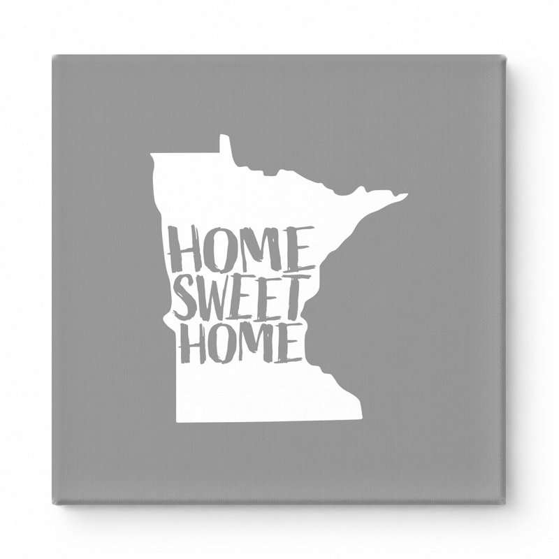 Home Sweet Minneapolis - Minnesota State Silhouette - art mural sur toile