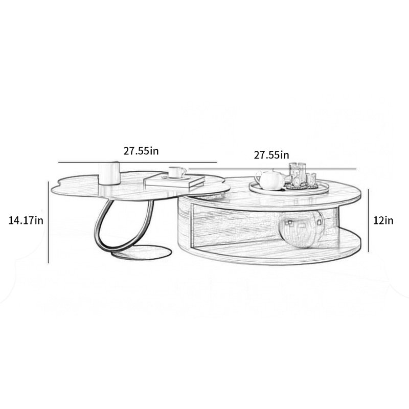 Table basse légère de luxe rétro