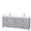 Sheffield 79" Double Bathroom Vanity Base Only-31336920