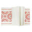 Ensemble de 4 napperons en coton tressé à imprimé fleur rose