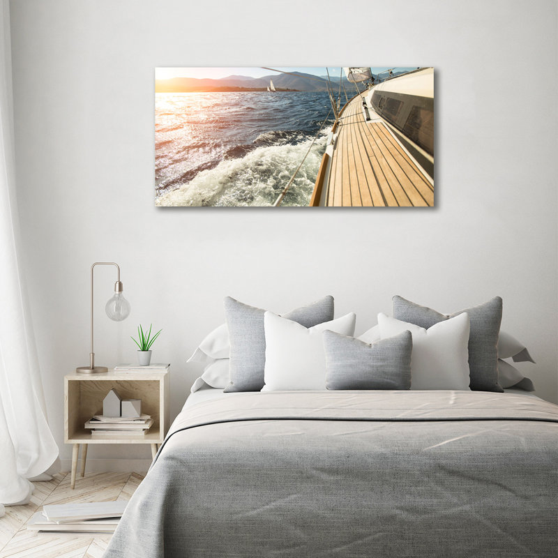 Sailboat in the Sea 1 Piece Wrapped Canvas Wall Art