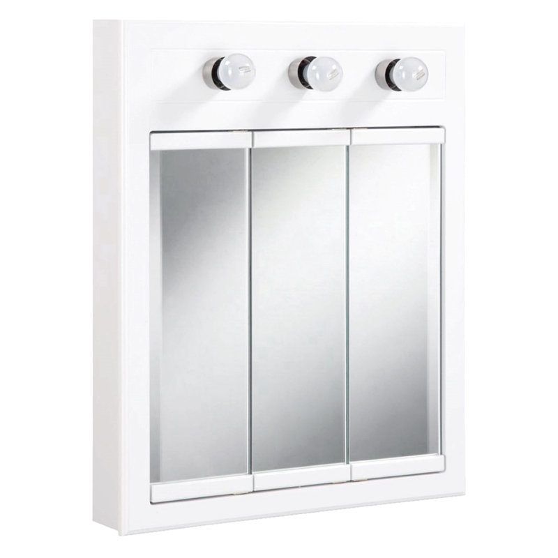 Bathroom Medicine Cabinet, Wall Mounted, Mirror, White, 30" H x 24" W x 5.13" D