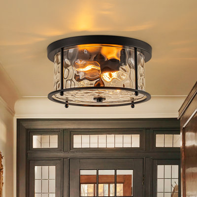 Plafonnier cylindrique encastré 2 lumières
