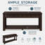 Console en bois avec tiroirs et tablette inférieure Ameah-1359213080