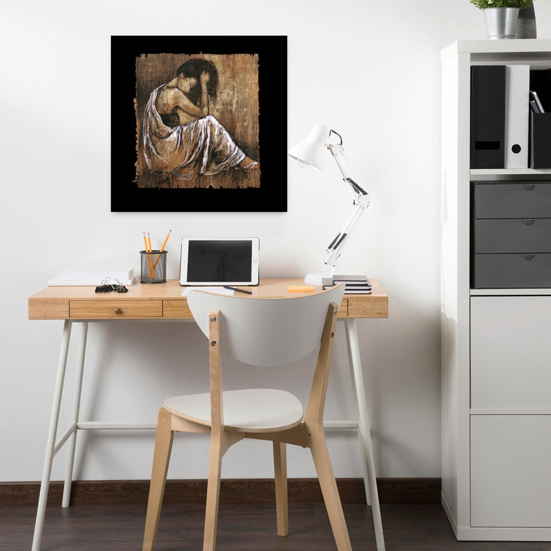 Soulful Grace I, art contemporain abstrait, H 18 po x l 18 po