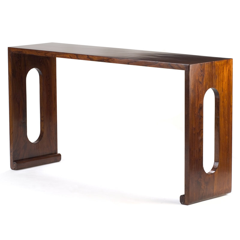 Hangzhou 150cm Solid Wood Console Table, Black Lacquer