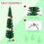 Arbres de Noël artificiels de 7 pi avec décoration de Noël et lumières colorées-168452090