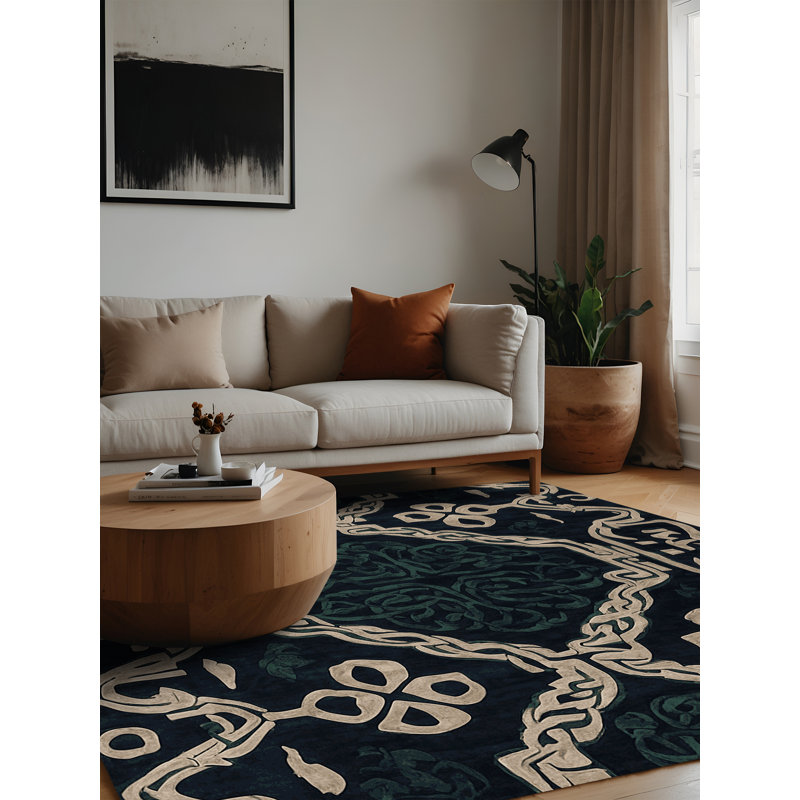 Machine Washable Gray Area Rug, Square 3'