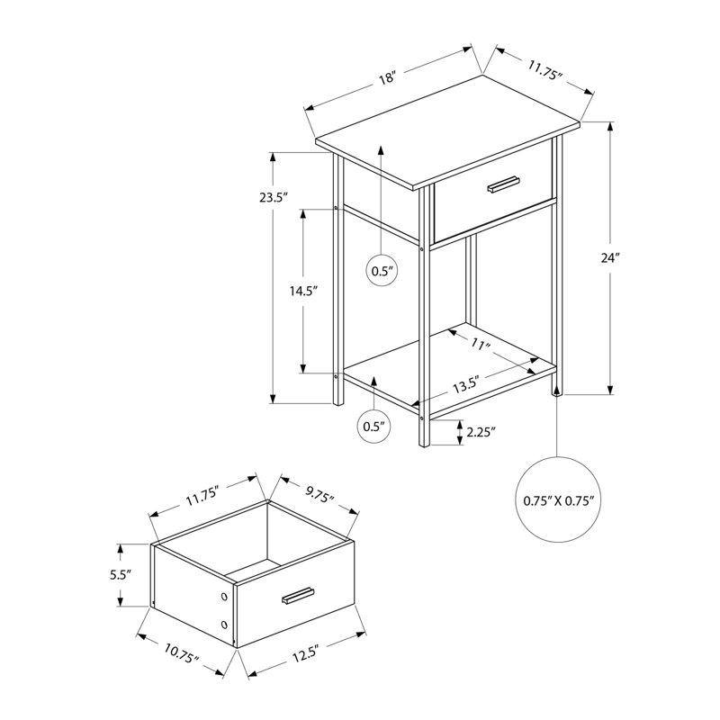 Table d'appoint Contemporary, Blanc