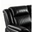 Causeuse inclinable manuelle entièrement assemblée, canapé inclinable rembourré brun avec table rabattable et 2 porte-gobelets-1701617048