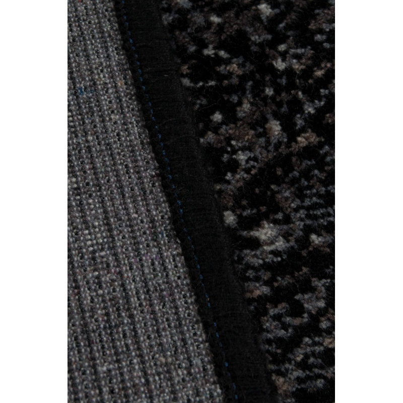 Oriental Area Rug in Black, Rectangle 6'7" x 9'10"