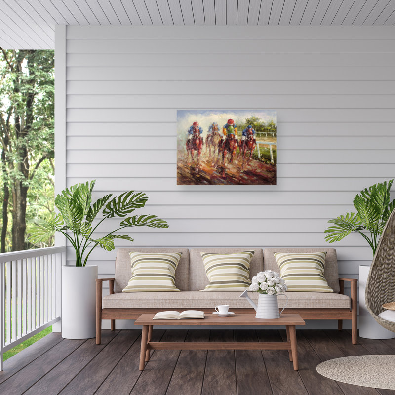 Décoration murale d'extérieur tous temps «Kentucky Derby» par Masters Fine Art, L 32 po x H 24 po