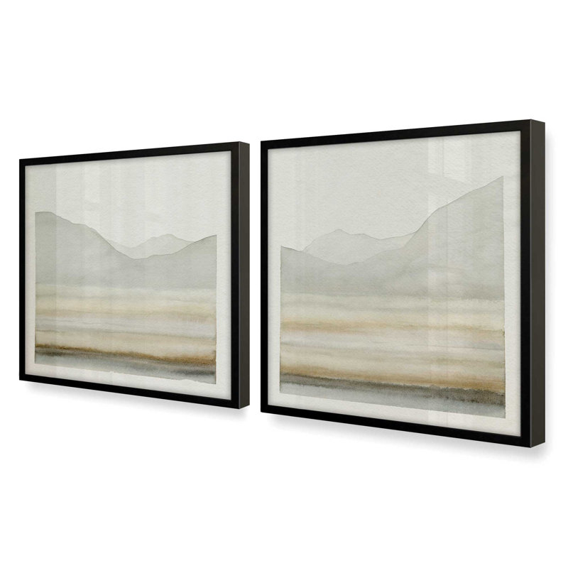 «Whispering Ridge Silhouette Rolled Art Print», ensemble de 2 20 po x 20 po, H 13,5 po x l 25,5 po x P 1,25 po