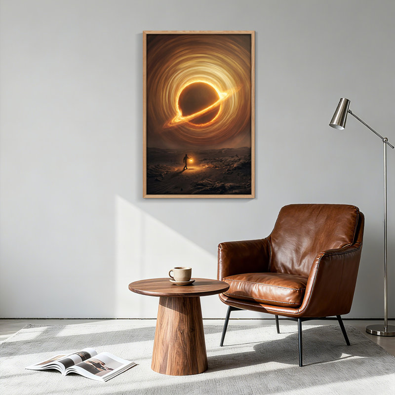 Cosmic Horizon, reproduction d'art sur toile, ensemble de 1, 36"H x 24"W, Naturel