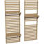 Fir Wood Wall Mounted Plant Stands Set of 2 with Shelves & Trellis for Patio Balcony Porch Indoor Outdoor Vertical Garden