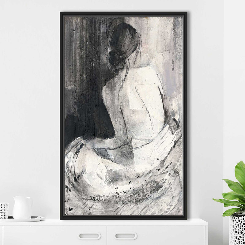 «Evening I» par Albena Hristova - Peinture, Cadre flottant noir, H 51,5 po x l 31,5 po x P 2 po