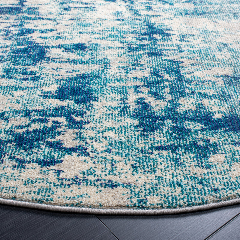 Abstract Area Rug, Round 201 cm