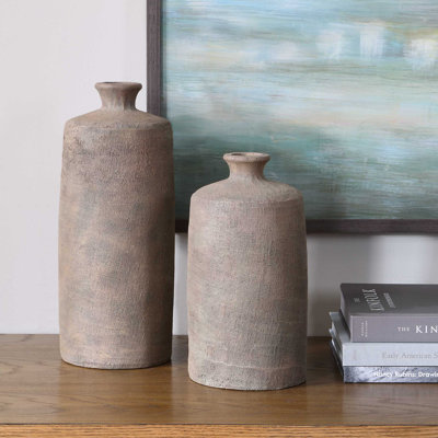  Vases en terre cuite Terrene, S / 2