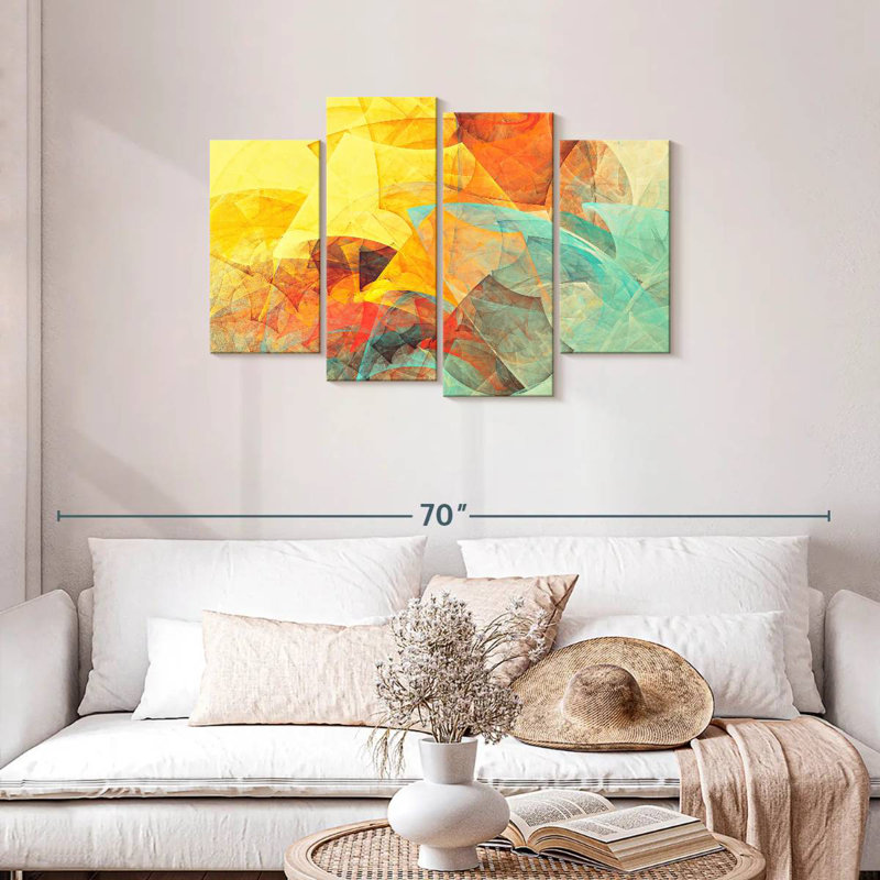 Avery Sunrise Colors Abstract, H 27 po x l 43 po