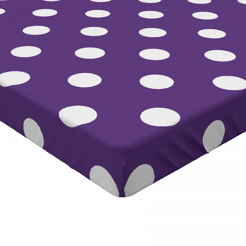Microfiber Polka Dots Fitted Sheet, Queen Fitted Sheet