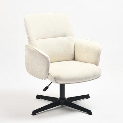 Cannoy 360° Swivel Padded Accent Office Chair with Armrests For Living Room Bedroom Study Room