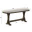 Banc rembourré à hauteur de comptoir brun rustique avec design contemporain pour îlot de cuisine
