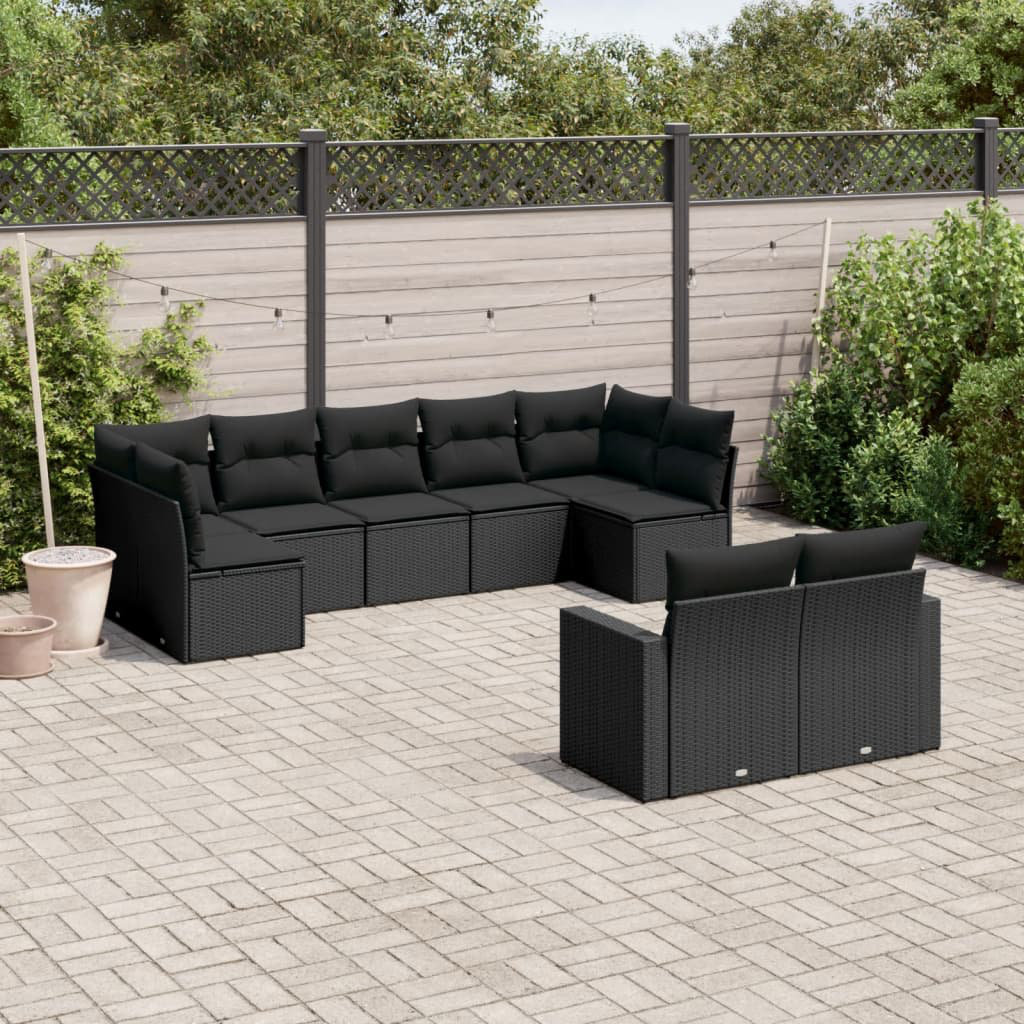 8-Sitzer Lounge-Set Ariadne aus Polyrattan mit Polster