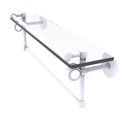 Margolis Glass Bracket Shelf with Towel Bar