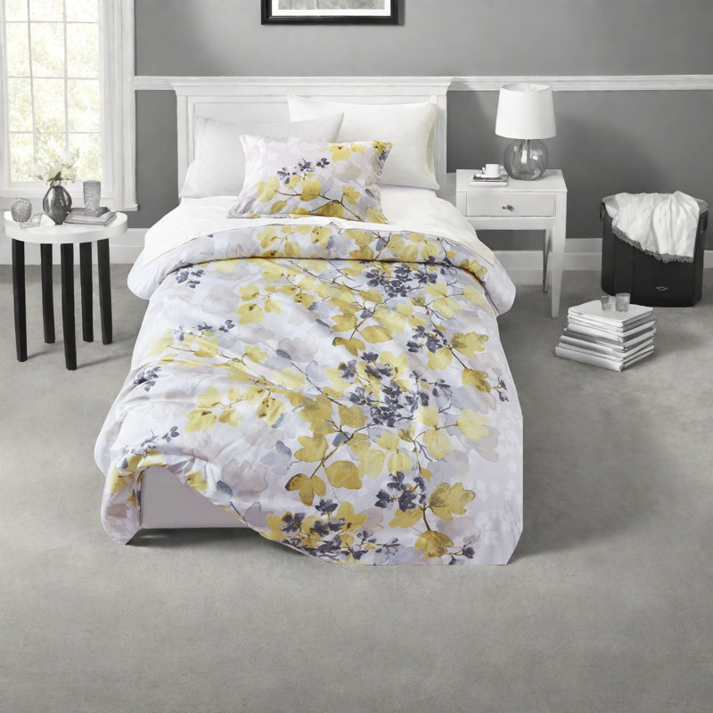 Ensemble de literie moderne avec poches de rangement, polyester hypoallergénique, style contemporain pour la maison