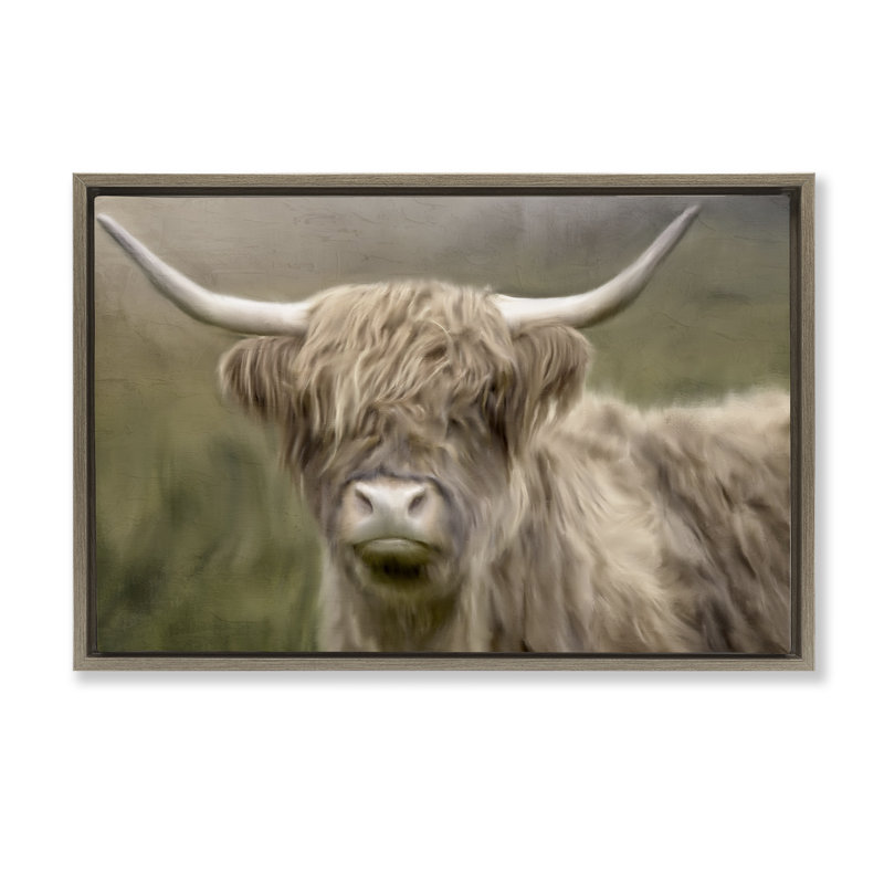 «Highland Dreams», art mural sur toile flottante, H 17 po x l 25 po, Cadre flottant orme Montalcino