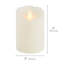 Unscented Realistic-Flame LED Wax Pillar Candles