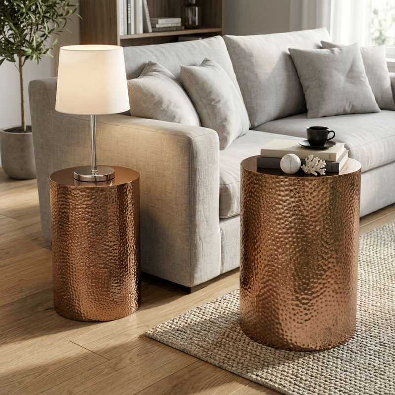 2-Piece Living Room End Side Accent Table