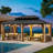 Stratford 12’ X 20’ Aluminum Galvanized Hard Top Gazebo,Double Roof With Curtain, Netting, LED Lighting And Charging Port-110299034