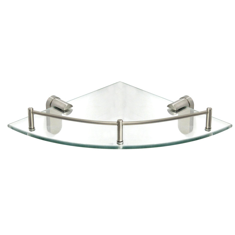 Azah Triangle Corner Shelf, Satin Nickel