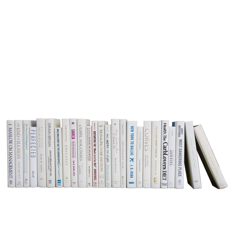 Decorative Books - Snowfall Books - White Books By The Foot