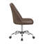 Chaise de bureau réglable brune et chromée