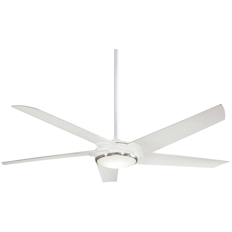 60'' 5 - Blade LED Standard Ceiling Fan with Remote Control and Light Kit Included