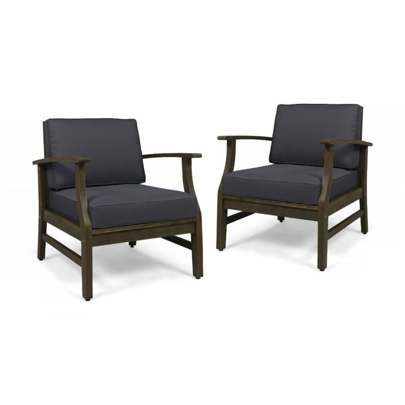 CLUB CHAIRS SET OF 2, DARK GREY, Patio Set, Patio Chairs, Patio Chair Set